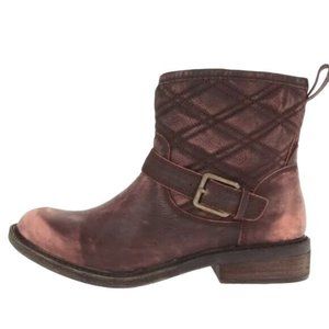 LUCKY BRAND Nordic Quilted Distressed Leather Boots Booties - Size 7M
